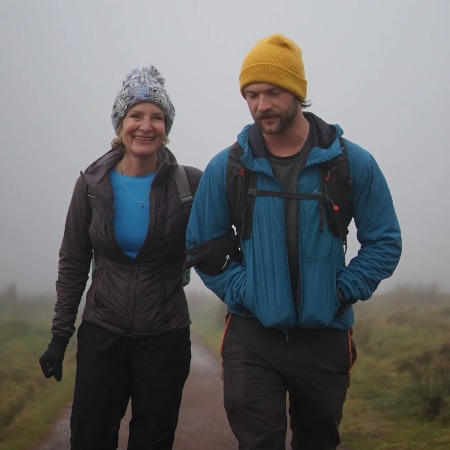 Felix Bailey and Bunty Bailey during their hike.